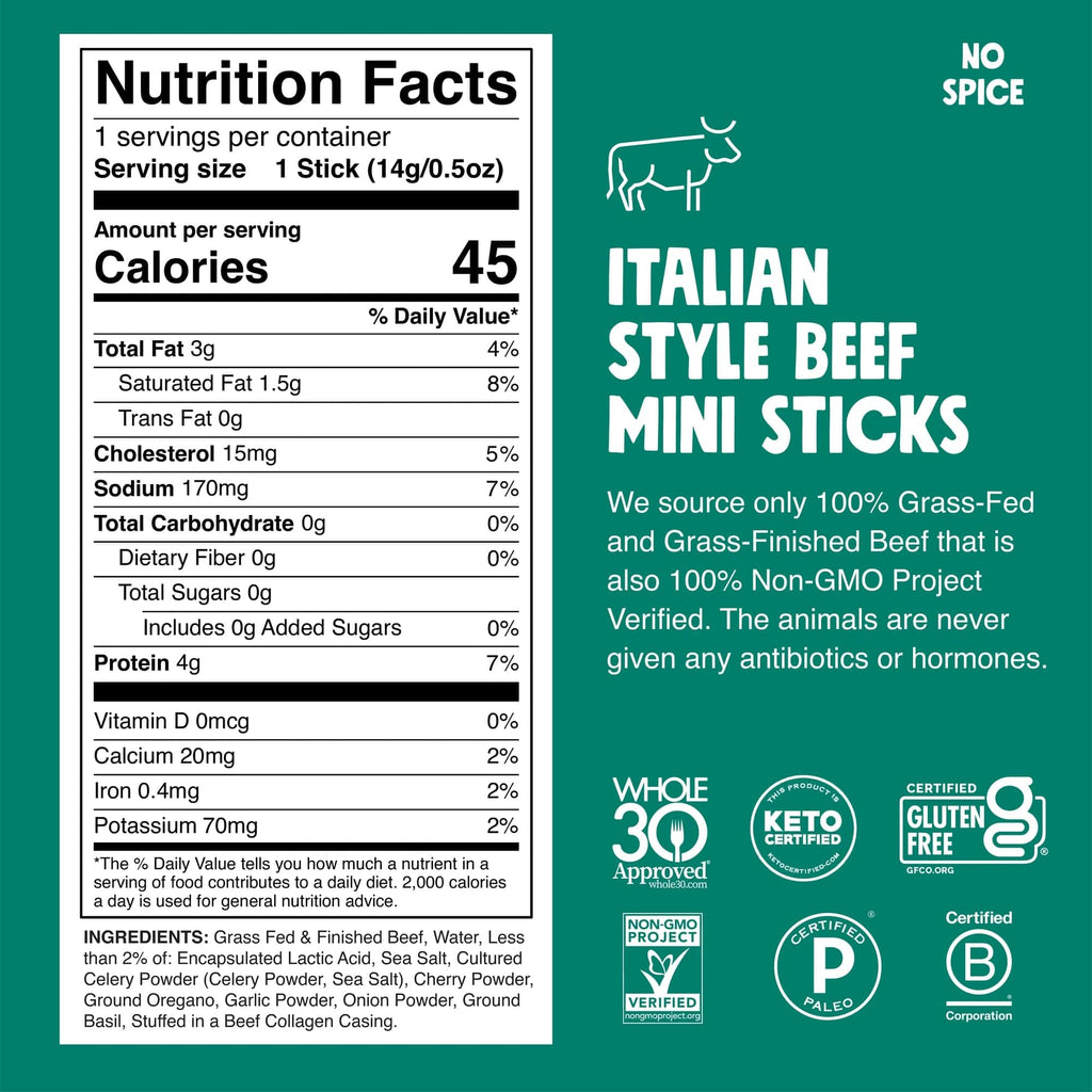 Chomps Original Beef Chomplings, Grass-Fed & Finished, 24ct, Protein Snack