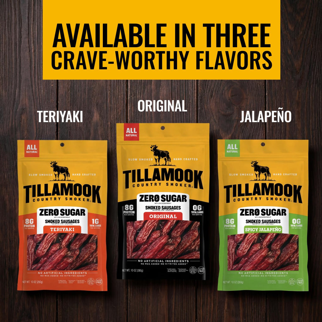 Tillamook Country Smoker Keto Friendly Zero Sugar Smoked Sausages, Original, 10 Ounce