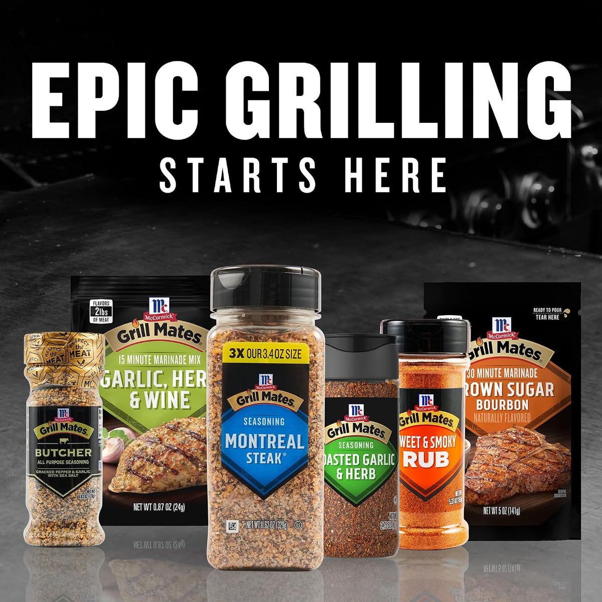 McCormick Grill Mates Montreal Steak Seasoning, No MSG Added, 11.62 Oz