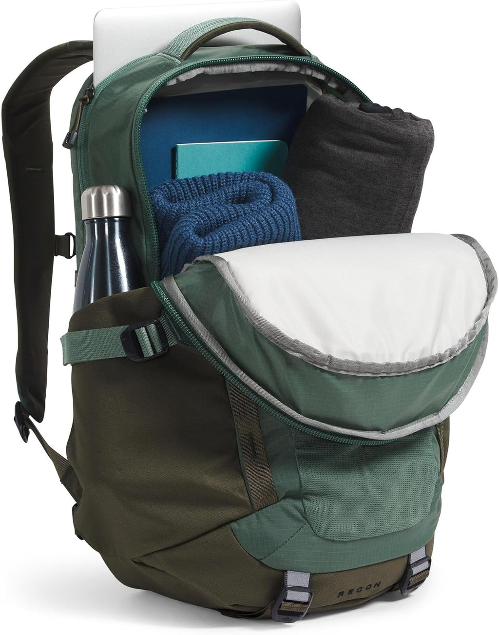 The North Face Recon Everyday Laptop Backpack, Duck Grn/New Taupe Grn, OSFA