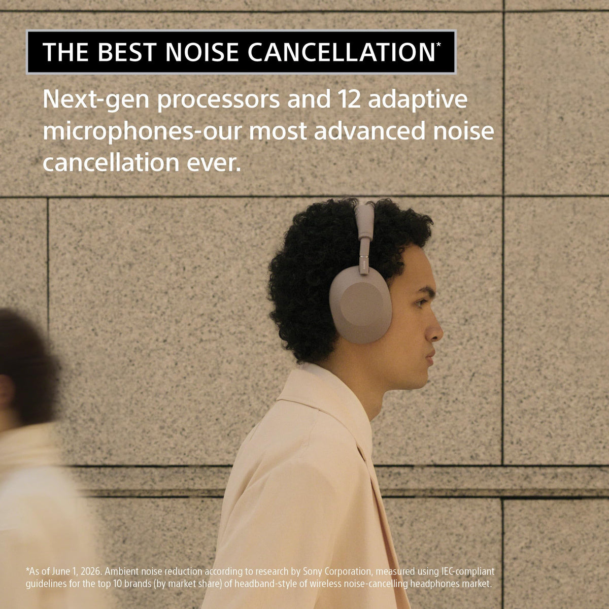Sony WH-1000XM6 The Best Noise Cancelling Wireless Headphones, Black