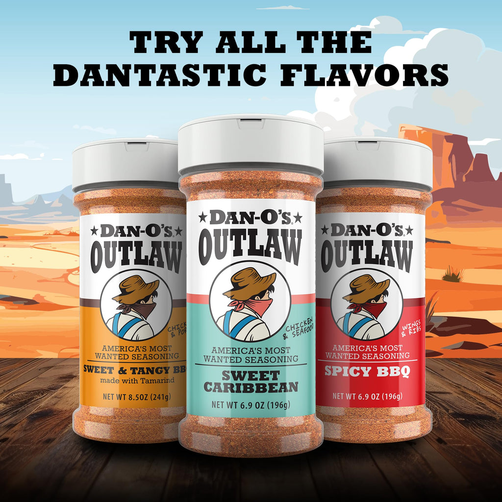 Dan-O’s Outlaw Butter Dust Seasoning – 6.9 oz – Buttery All Purpose Seasoning for Chicken, Vegetables & Popcorn – Sugar Free, Zero Calorie Dry Spice Blend