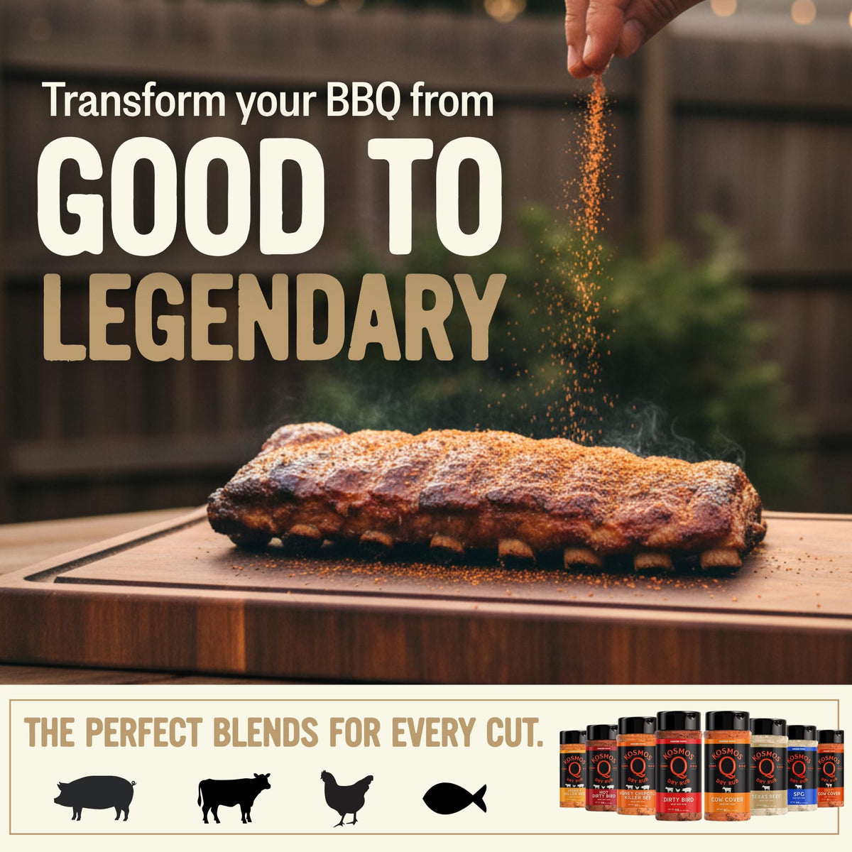 Kosmos Q Dirty Bird BBQ Dry Rub, Sweet & Spicy, 11 Oz