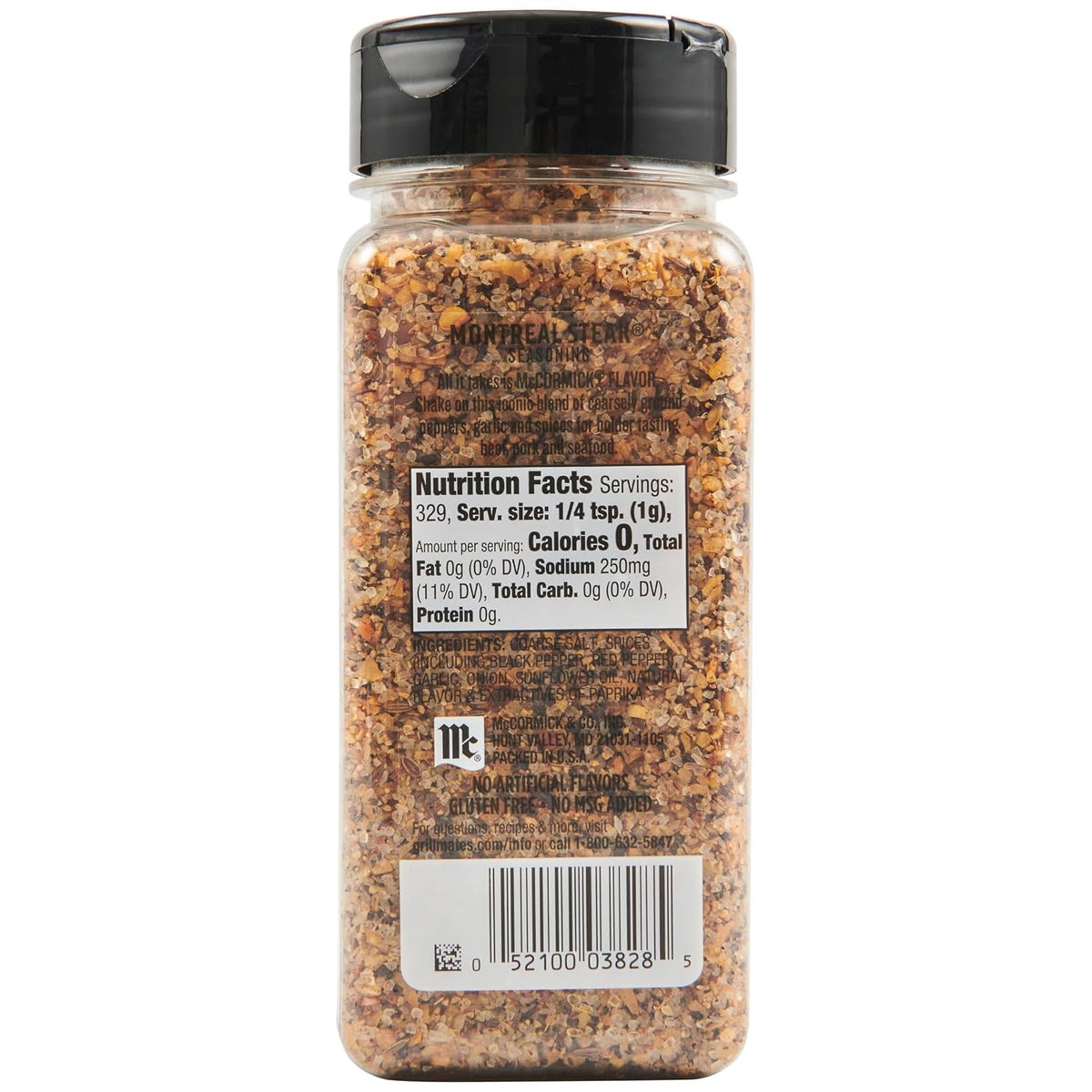McCormick Grill Mates Montreal Steak Seasoning, No MSG Added, 11.62 Oz