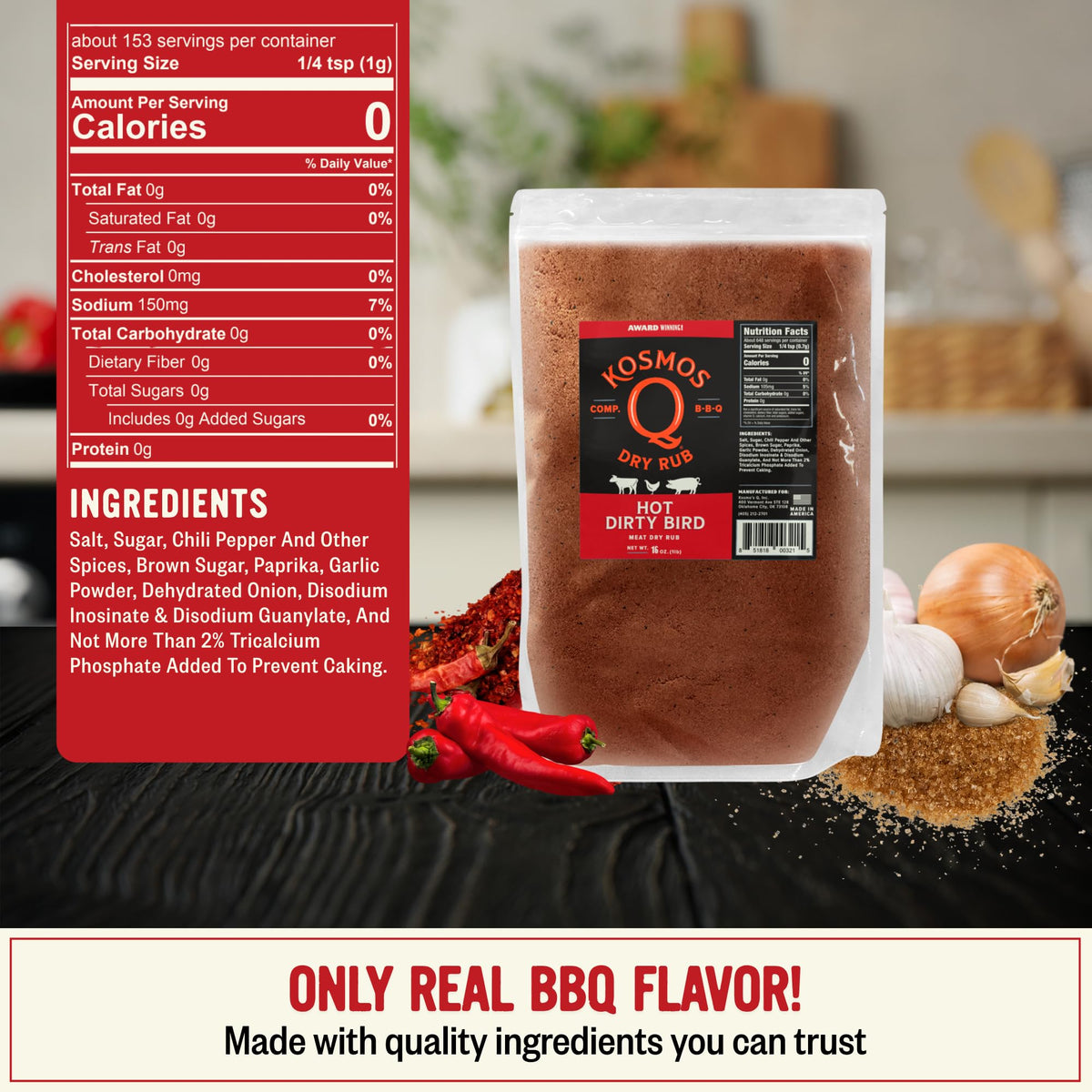 Kosmos Q Dirty Bird BBQ Dry Rub, Sweet & Spicy, 11 Oz