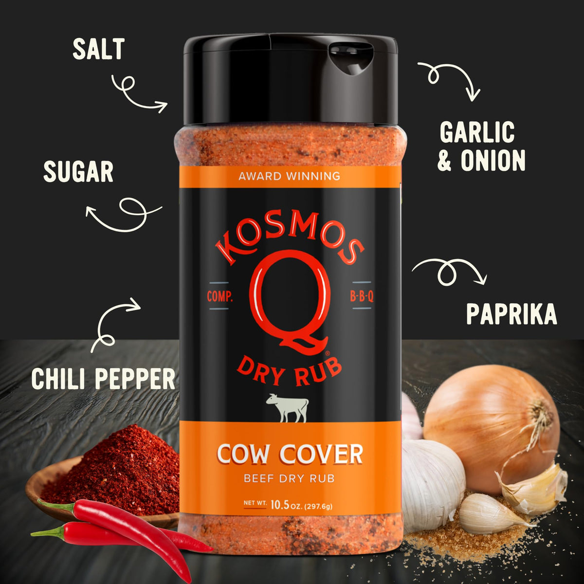 Kosmos Q Dirty Bird BBQ Dry Rub, Sweet & Spicy, 11 Oz