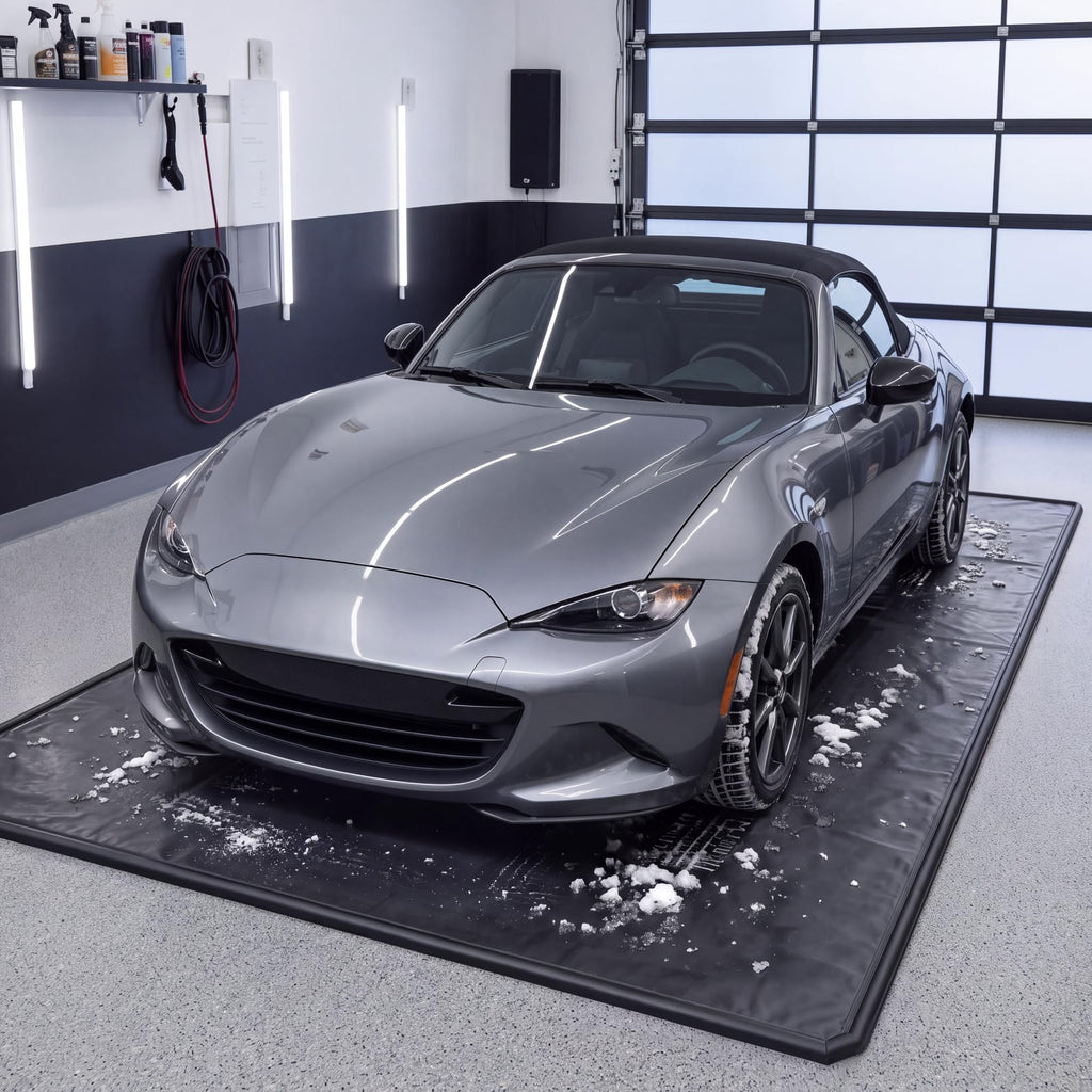 7'9" x 18' Garage Floor Mat, 610GSM PVC Containment Mat for Cars