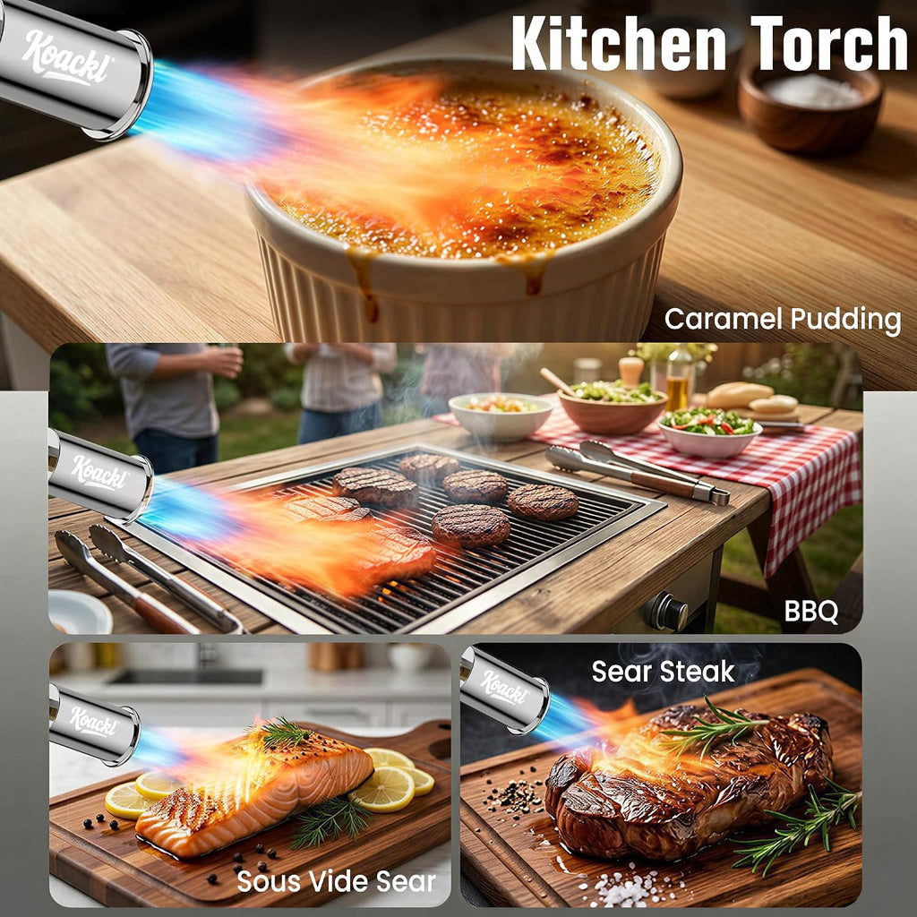 KOACKL 24" CSA Certified Propane Torch Gun 2372°F Adjustable Flame for BBQ