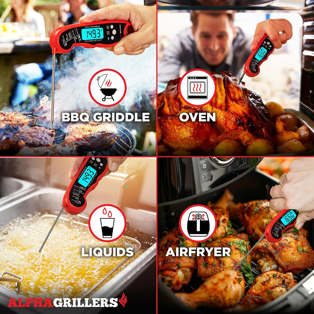 Alpha Grillers Instant Read Meat Thermometer Digital, Cooking, Food, Grill