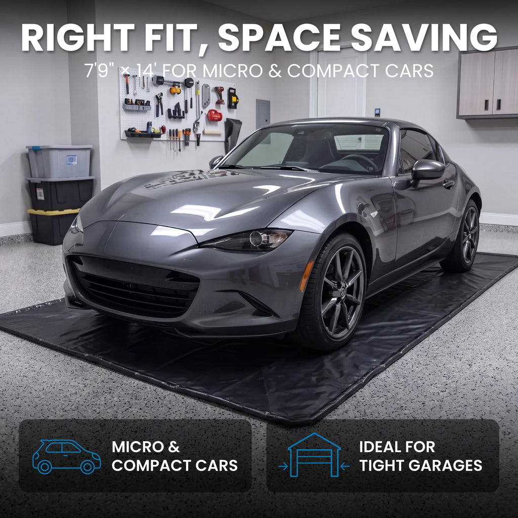 7'9" x 18' Garage Floor Mat, 610GSM PVC Containment Mat for Cars