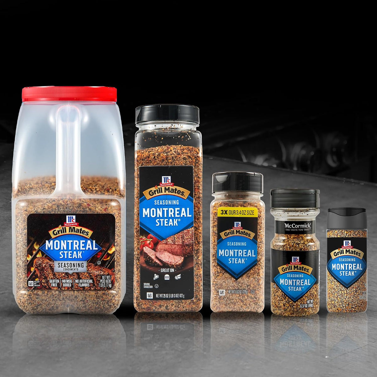 McCormick Grill Mates Montreal Steak Seasoning, No MSG Added, 11.62 Oz