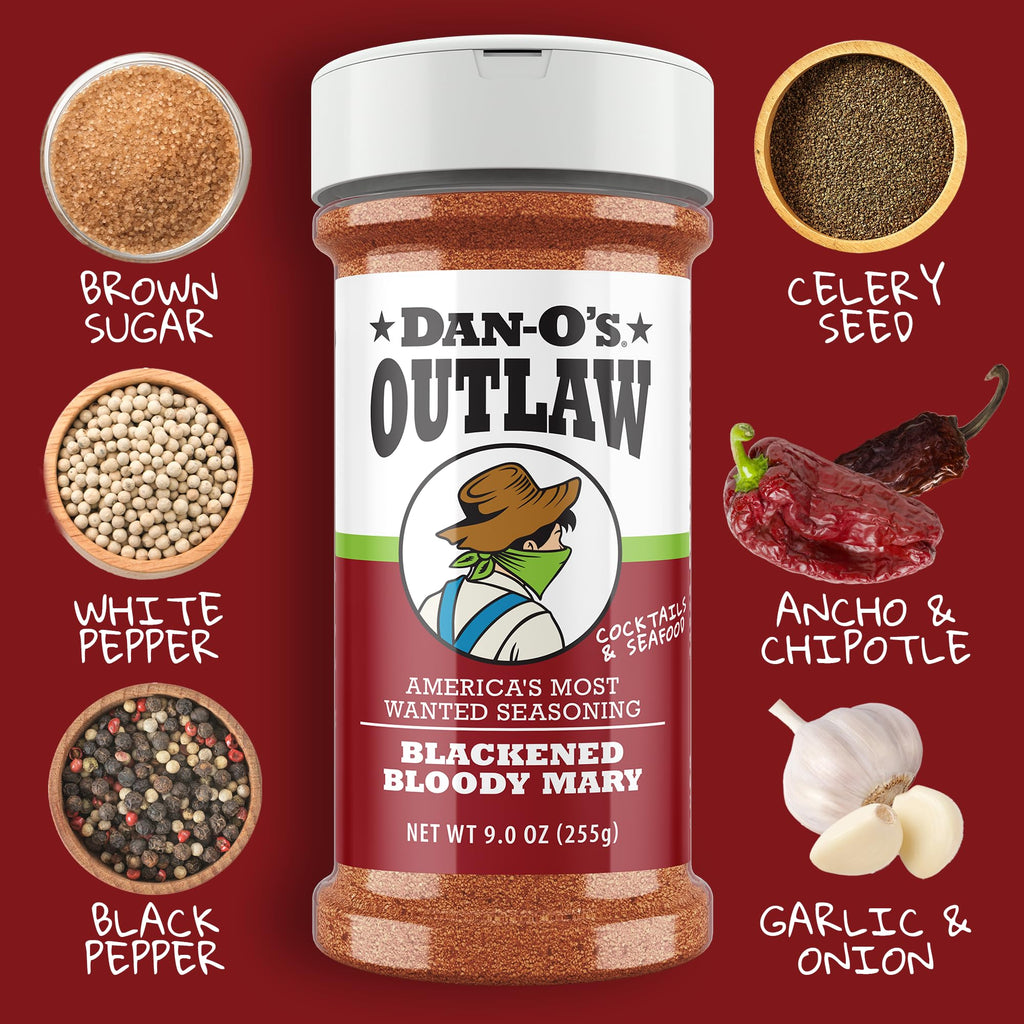 Dan-O’s Outlaw Butter Dust Seasoning – 6.9 oz – Buttery All Purpose Seasoning for Chicken, Vegetables & Popcorn – Sugar Free, Zero Calorie Dry Spice Blend