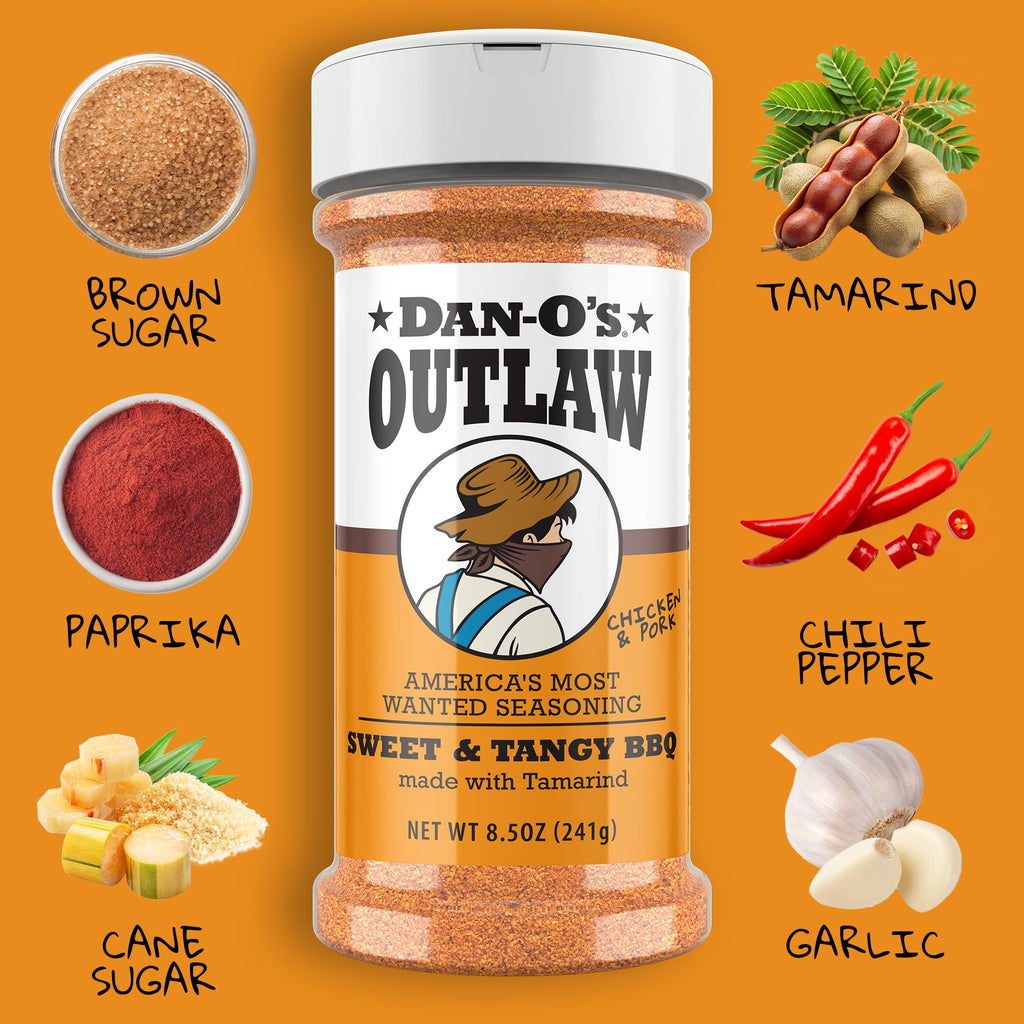 Dan-O’s Outlaw Butter Dust Seasoning – 6.9 oz – Buttery All Purpose Seasoning for Chicken, Vegetables & Popcorn – Sugar Free, Zero Calorie Dry Spice Blend