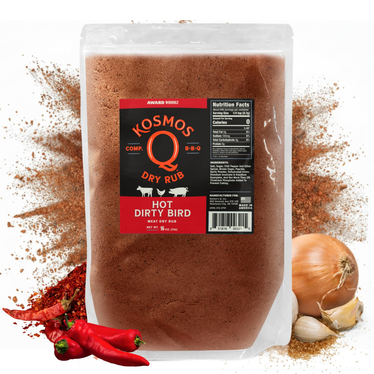 Kosmos Q Dirty Bird BBQ Dry Rub, Sweet & Spicy, 11 Oz