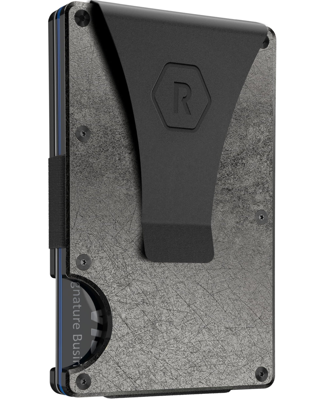 The Ridge Wallet for Men - Slim Minimalist Compact Wallet and Card Holder, RFID Protected Front Pocket Wallets for Men with Integrated Money Clip (Matte Olive Titanium)
