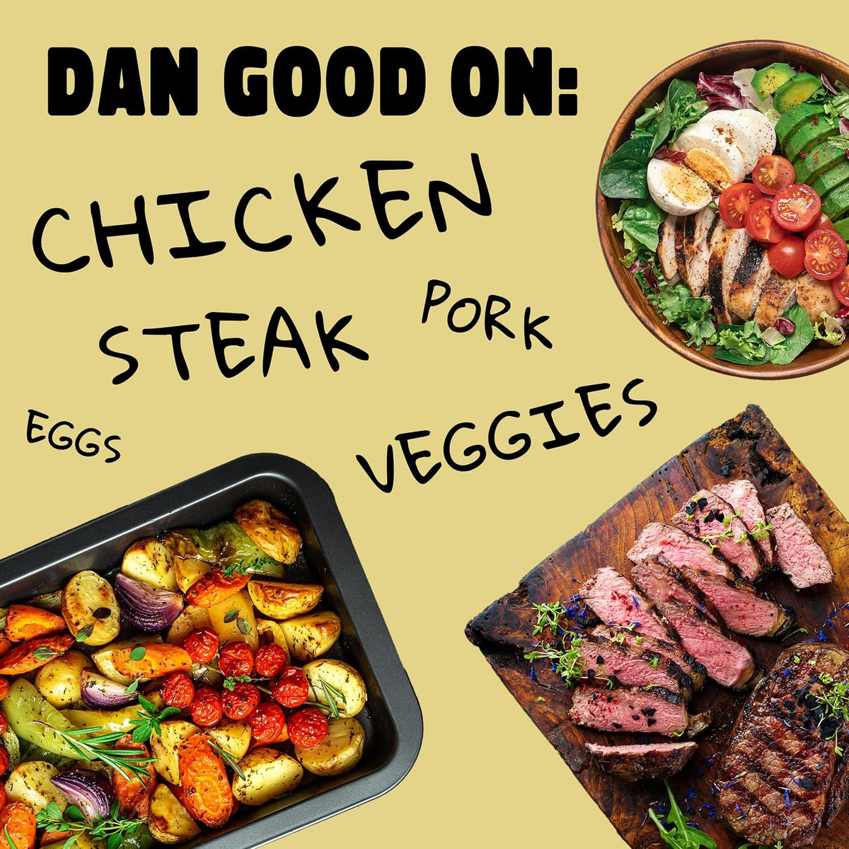 Dan-O’s SPG Tri-O Seasoning – Salt, Pepper & Garlic Blend – Medium Bottle – Premium All Purpose SPG for Steak, Chicken, Seafood & Veggies