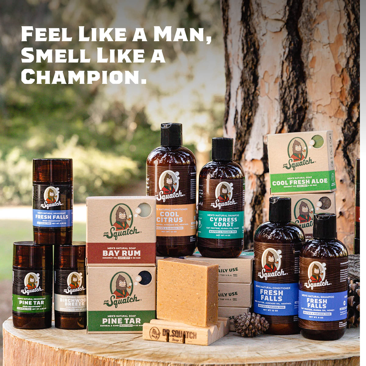 Dr. Squatch Natural Men’s Bar Soap, Body Soap Bar (5oz, 5-Pack)